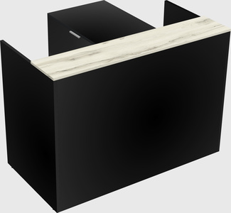 L-shaped modular reception