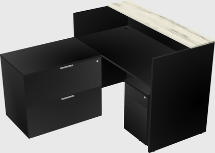 L-shaped modular reception