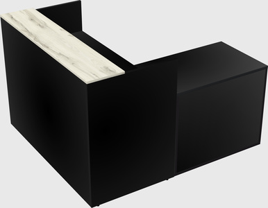 L-shaped modular reception