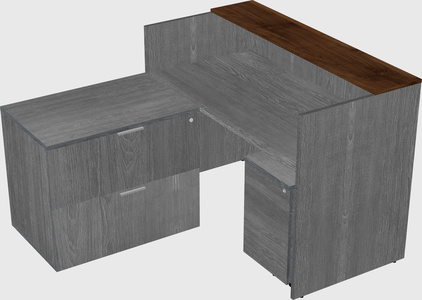 L-shaped modular reception