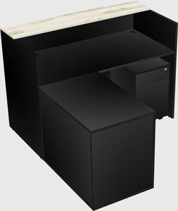 L-shaped modular reception