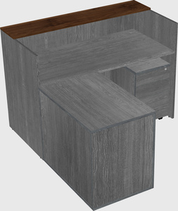 L-shaped modular reception