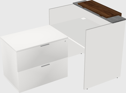 L-shaped modular reception