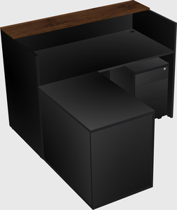 L-shaped modular reception