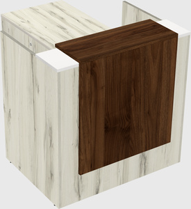 L-shaped modular reception