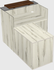 L-shaped modular reception