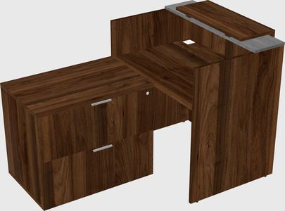 L-shaped modular reception