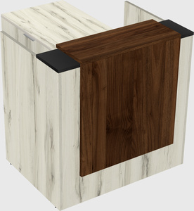 L-shaped modular reception