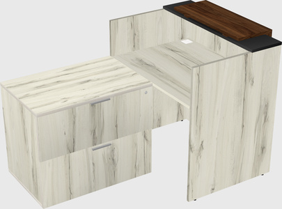 L-shaped modular reception