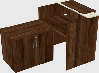 L-shaped modular reception