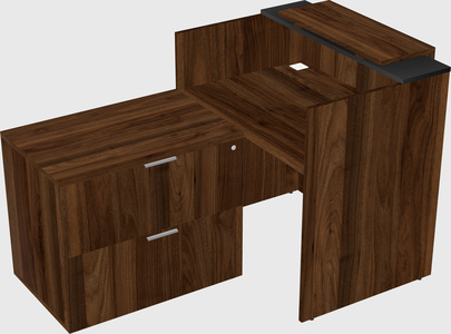 L-shaped modular reception