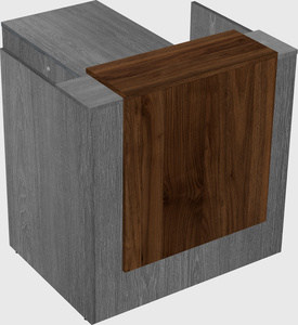 L-shaped modular reception