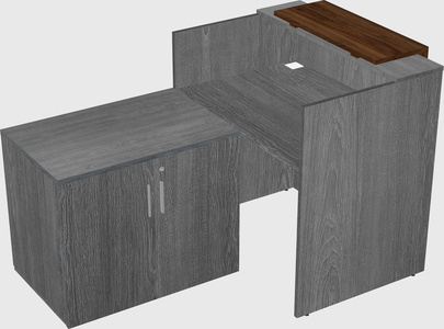 L-shaped modular reception