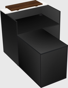 L-shaped modular reception