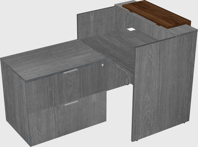 L-shaped modular reception