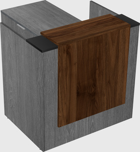 L-shaped modular reception