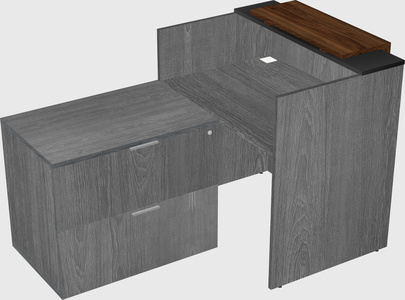 L-shaped modular reception
