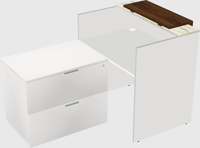 L-shaped modular reception