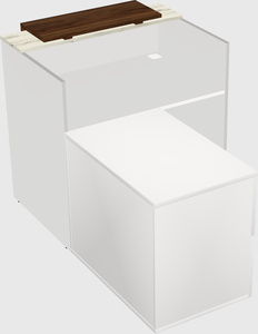 L-shaped modular reception