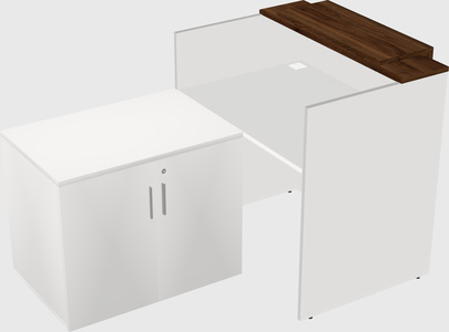 L-shaped modular reception