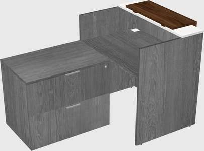L-shaped modular reception