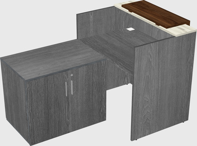 L-shaped modular reception