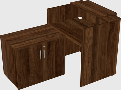 L-shaped modular reception