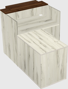 L-shaped modular reception
