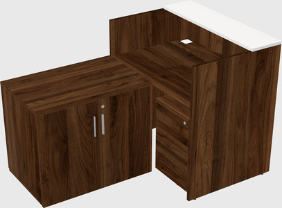 L-shaped modular reception