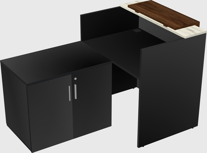 L-shaped modular reception