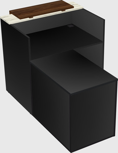 L-shaped modular reception