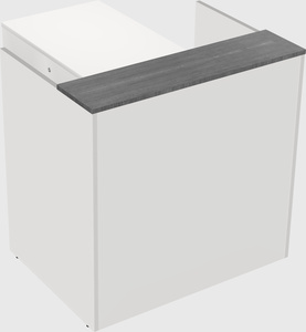 L-shaped modular reception