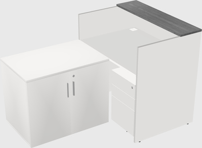 L-shaped modular reception