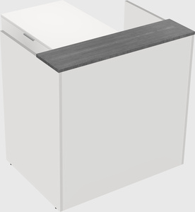 L-shaped modular reception