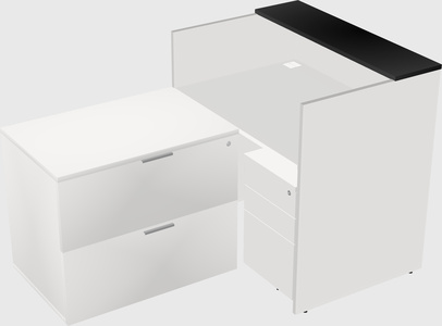 L-shaped modular reception