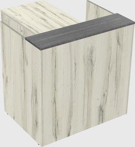 L-shaped modular reception