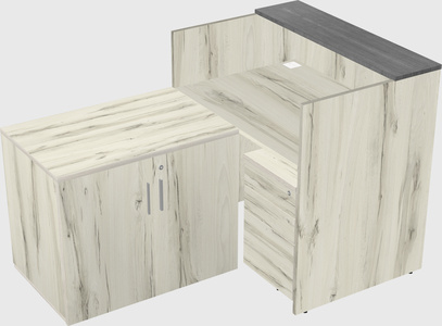 L-shaped modular reception