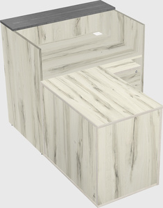 L-shaped modular reception