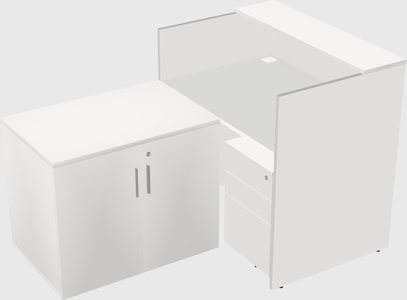 L-shaped modular reception