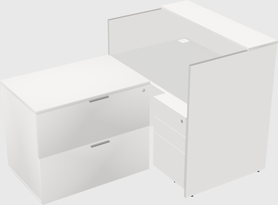 L-shaped modular reception