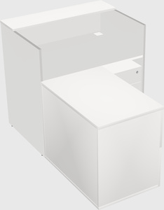 L-shaped modular reception