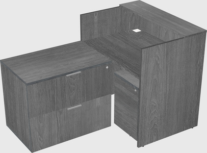 L-shaped modular reception