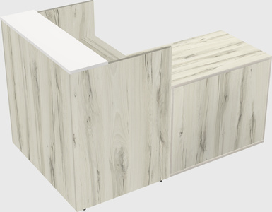 L-shaped modular reception