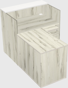 L-shaped modular reception