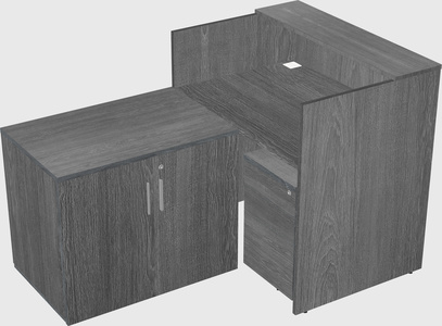 L-shaped modular reception