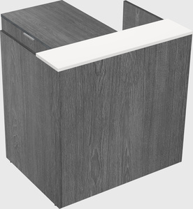 L-shaped modular reception