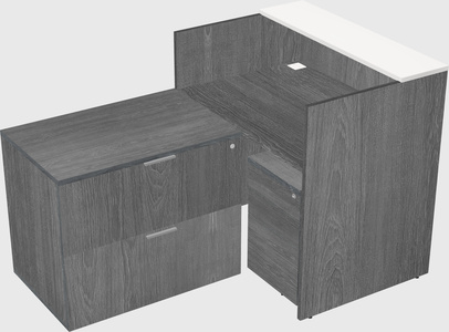 L-shaped modular reception