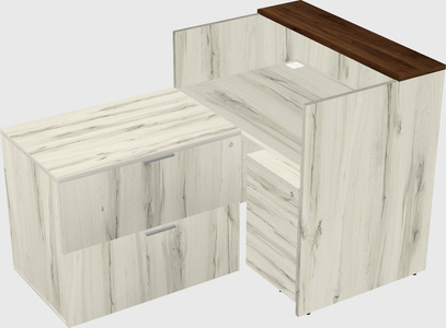 L-shaped modular reception