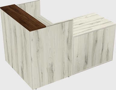 L-shaped modular reception