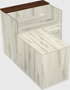 L-shaped modular reception